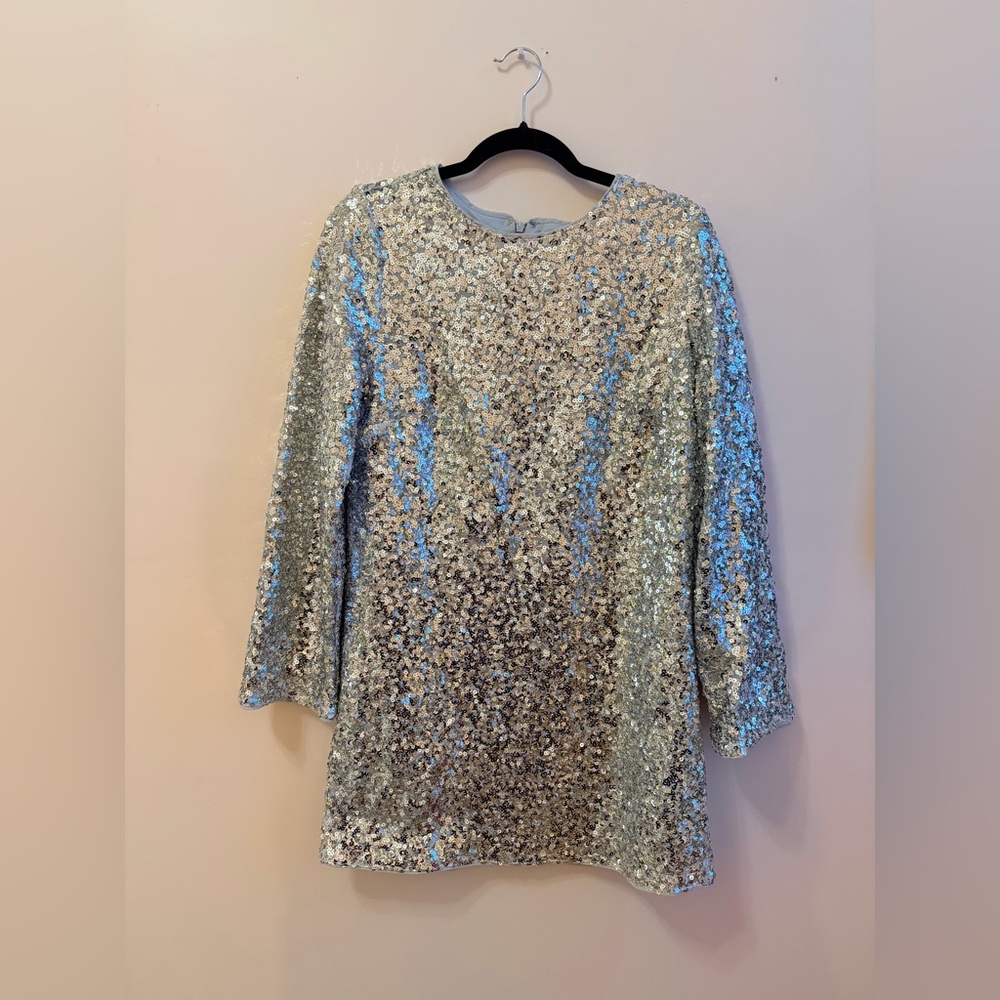 Silver Sequin Dress